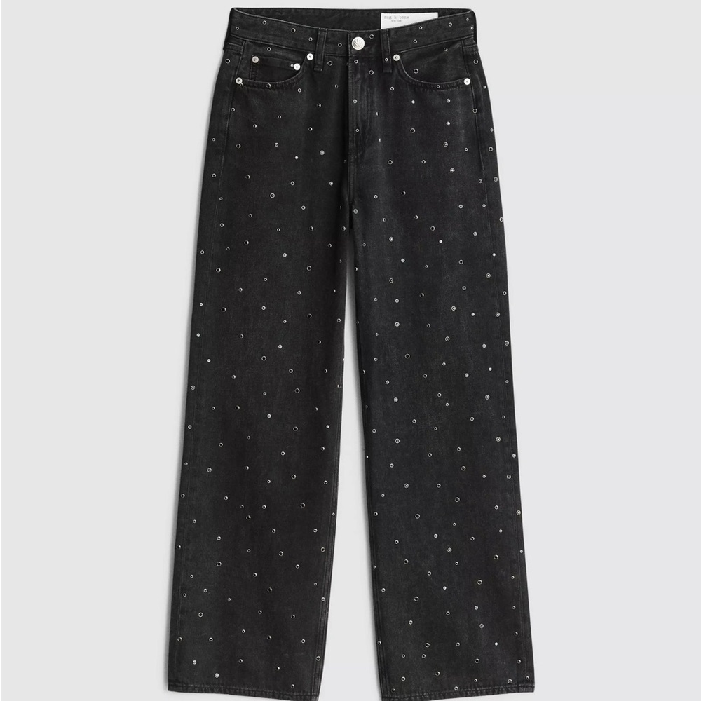 Rag & Bone Logan Wide-leg Seraphina Jewel Jeans